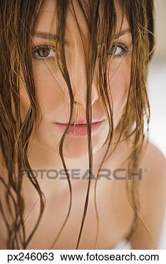Stock Photo - woman with wet 
hair. fotosearch 
- search stock 
photos, pictures, 
images, and photo 
clipart