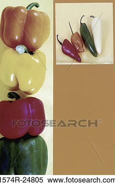 Stock Image - close-up of bell 
peppers and chili 
peppers. fotosearch 
- search stock 
photos, pictures, 
images, and photo 
clipart