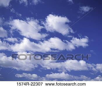 Picture - cumulus clouds 
in a blue sky. 
fotosearch - search 
stock photos, 
pictures, images, 
and photo clipart