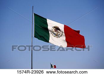 Stock Photo - low angle view 
of two mexican 
flags. fotosearch 
- search stock 
photos, pictures, 
images, and photo 
clipart