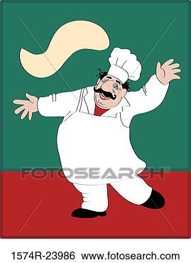 Stock Photo - pizza chef linda 
braucht (20th 
c american) computer 
graphics. fotosearch 
- search stock 
photos, pictures, 
images, and photo 
clipart