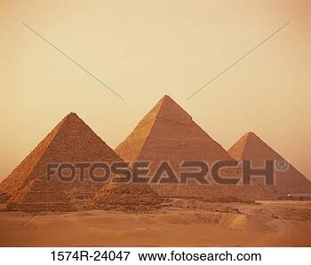 Picture - pyramids in a 
desert, giza pyramids, 
giza, egypt. fotosearch 
- search stock 
photos, pictures, 
images, and photo 
clipart