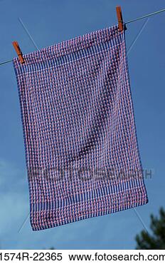 Stock Image - towel drying on 
a clothesline. 
fotosearch - search 
stock photos, 
pictures, images, 
and photo clipart