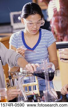 Stock Photography - teenage girl wearing 
protective eyewear 
in a laboratory. 
fotosearch - search 
stock photos, 
pictures, images, 
and photo clipart