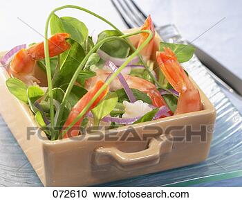 Banque de Photographies - lamb's, laitue, 
crevette rose, 
salade. fotosearch 
- recherchez des 
photos, des images 
et des cliparts