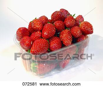 Stock Photography - punnet of strawberries. 
fotosearch - search 
stock photos, 
pictures, images, 
and photo clipart