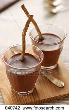 Stock Photo - chocolate cream 
desserts with 
sticks of liquorice. 
fotosearch - search 
stock photos, 
pictures, images, 
and photo clipart