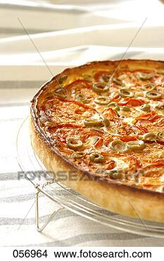 Stock Photo - tomato and olive 
tart. fotosearch 
- search stock 
photos, pictures, 
images, and photo 
clipart