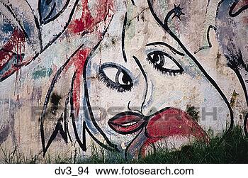 Stock Photo - graffiti of a 
human face on 
a wall. fotosearch 
- search stock 
photos, pictures, 
images, and photo 
clipart