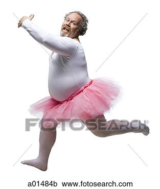 Stock Photography - overweight man 
in ballerina tutu 
smiling and dancing. 
fotosearch - search 
stock photos, 
pictures, images, 
and photo clipart