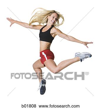 Hazır Fotoğraf - küçük,  kadin, 
 siçrayan,  o, 
 silâh,  uzatilmiş. 
fotosearch - foto, 
resim, görüntü 
ve foto klipart 
ara