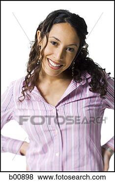 Stock Photo - portrait of a 
young woman smiling. 
fotosearch - search 
stock photos, 
pictures, images, 
and photo clipart