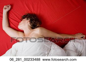 Stock Photo - above view head 
and shoulders 
woman waking up 
turning her head 
and. fotosearch 
- search stock 
photos, pictures, 
images, and photo 
clipart