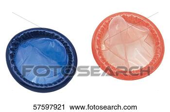 Stock Photography - red and blue condom. 
fotosearch - search 
stock photos, 
pictures, images, 
and photo clipart