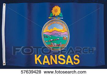 Stock Photo - the flag of kansas. 
fotosearch - search 
stock photos, 
pictures, images, 
and photo clipart