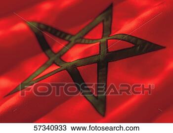 Stock Photo - close-up of the 
flag of morocco. 
fotosearch - search 
stock photos, 
pictures, images, 
and photo clipart