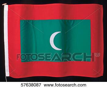 Picture - flag of maldives. 
fotosearch - search 
stock photos, 
pictures, images, 
and photo clipart
