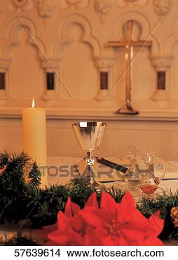 Stock Photo - a church alter 
at christmas. 
fotosearch - search 
stock photos, 
pictures, images, 
and photo clipart