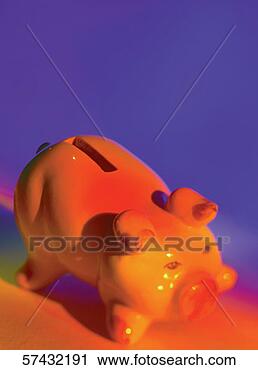 Stock Photography - close-up of a 
piggy bank against 
a blue background. 
fotosearch - search 
stock photos, 
pictures, images, 
and photo clipart