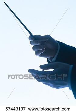 Picture - shot of the hands 
of a musical conductor. 
fotosearch - search 
stock photos, 
pictures, images, 
and photo clipart
