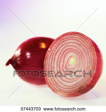 Stock Photo - close-up of a 
cut open re onion. 
fotosearch - search 
stock photos, 
pictures, images, 
and photo clipart