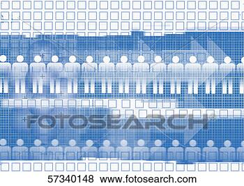 Stock Illustration - human illustrated 
figures superimposed 
with cubes on 
blue grid. fotosearch 
- search clipart, 
illustration, 
drawings and vector 
eps graphics images