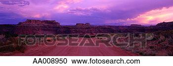 Stock Photography - gravel road through 
canyonlands, utah. 
fotosearch - search 
stock photos, 
pictures, images, 
and photo clipart