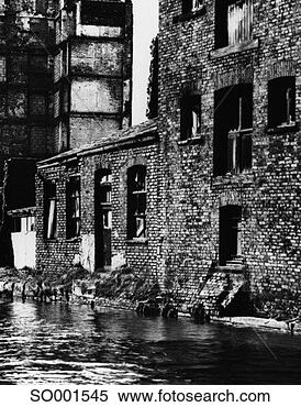 Stock Image - derelict buildings 
by canal. fotosearch 
- search stock 
photos, pictures, 
images, and photo 
clipart