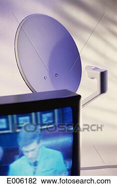 Stock Photo - satellite dish 
behind television 
set. fotosearch 
- search stock 
photos, pictures, 
images, and photo 
clipart
