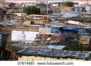 Stock Photography - elevated view  of a slum area.  fotosearch - search  stock photos,  pictures, images,  and photo clipart