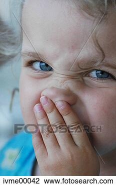 Stock Photo - girl, hand, bad-mannered, 
mystification, 
face, blue, eyes. 
fotosearch - search 
stock photos, 
pictures, images, 
and photo clipart