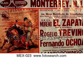 Stock Photo - poster for bullfight 
monterrey mexico. 
fotosearch - search 
stock photos, 
pictures, images, 
and photo clipart