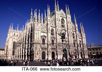Stock Photo - oblique view of 
gothic duomo cathedral 
milan italy. fotosearch 
- search stock 
photos, pictures, 
images, and photo 
clipart
