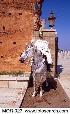 Picture - mounted guard 
at tour hassan 
rabat morocco. 
fotosearch - search 
stock photos, 
pictures, images, 
and photo clipart
