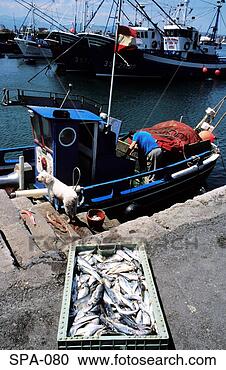 Stock Photography - fisherman landing 
catch laredo spain. 
fotosearch - search 
stock photos, 
pictures, images, 
and photo clipart