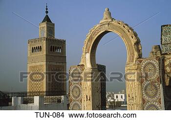 Stock Photo - tiled arch zitouna 
mosque media tunis 
tunisia. fotosearch 
- search stock 
photos, pictures, 
images, and photo 
clipart