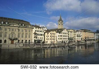 Stock Photo - view across limmat 
river of helmhaus 
zurich switzerland. 
fotosearch - search 
stock photos, 
pictures, images, 
and photo clipart