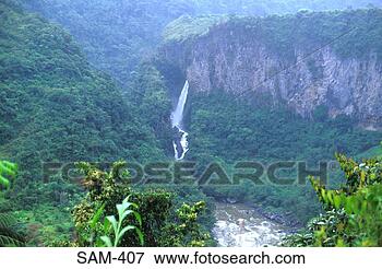 Picture - waterfall and 
gorge in jungle 
ecuador. fotosearch 
- search stock 
photos, pictures, 
images, and photo 
clipart