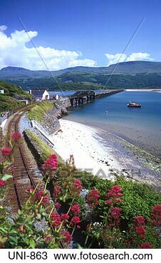 Stock Photo - rail bridge barmouth 
wales uk. fotosearch 
- search stock 
photos, pictures, 
images, and photo 
clipart