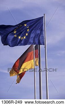 Stock Photograph - flag of european 
union, flags of 
germany. fotosearch 
- search stock 
photos, pictures, 
images, and photo 
clipart