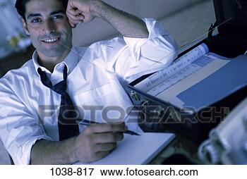 Picture - relaxed, hotel, 
pen, paper, desk, 
smiling. fotosearch 
- search stock 
photos, pictures, 
images, and photo 
clipart