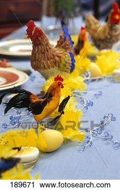 Stock Photography - chickens, cockerels 
and yellow feathers 
as easter decoration. 
fotosearch - search 
stock photos, 
pictures, images, 
and photo clipart