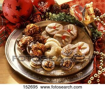 Stock Image - christmas biscuits 
arranged on a 
plate. fotosearch 
- search stock 
photos, pictures, 
images, and photo 
clipart