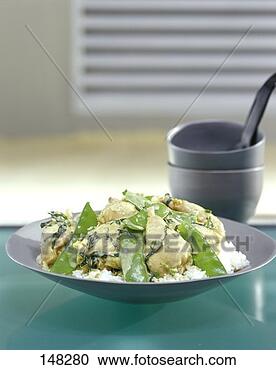 Stock Photography - duck with coconut 
and mangetouts 
on rice. fotosearch 
- search stock 
photos, pictures, 
images, and photo 
clipart