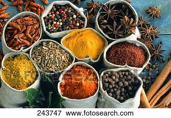 Picture - various spices 
in sacks. fotosearch 
- search stock 
photos, pictures, 
images, and photo 
clipart
