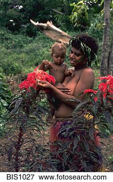 Picture - tribal mother 
holding child 
in village on 
tanna island, 
 vanuatu. fotosearch 
- search stock 
photos, pictures, 
images, and photo 
clipart