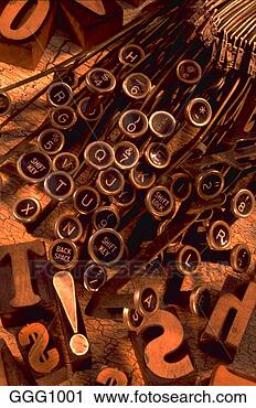 Stock Photography - still life of 
old fashioned 
typewriter keys 
with wooden block 
letters. fotosearch 
- search stock 
photos, pictures, 
images, and photo 
clipart