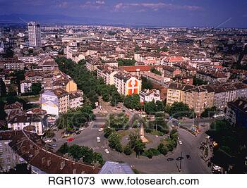 Stock Photo - aerial view of 
the skyline in 
the capital city 
of sofia, bulgaria. 
fotosearch - search 
stock photos, 
pictures, images, 
and photo clipart