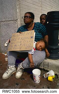 Stock Image - homeless single 
mother,  her 10-month-old 
son,  and a friend's 
son. fotosearch 
- search stock 
photos, pictures, 
images, and photo 
clipart