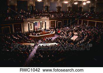 Stock Photo - overview of joint 
session of us 
congress during 
bill clinton's 
health. fotosearch 
- search stock 
photos, pictures, 
images, and photo 
clipart